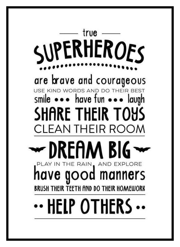 Superheltens Regler Plakat (50x70 cm) - Poster Store