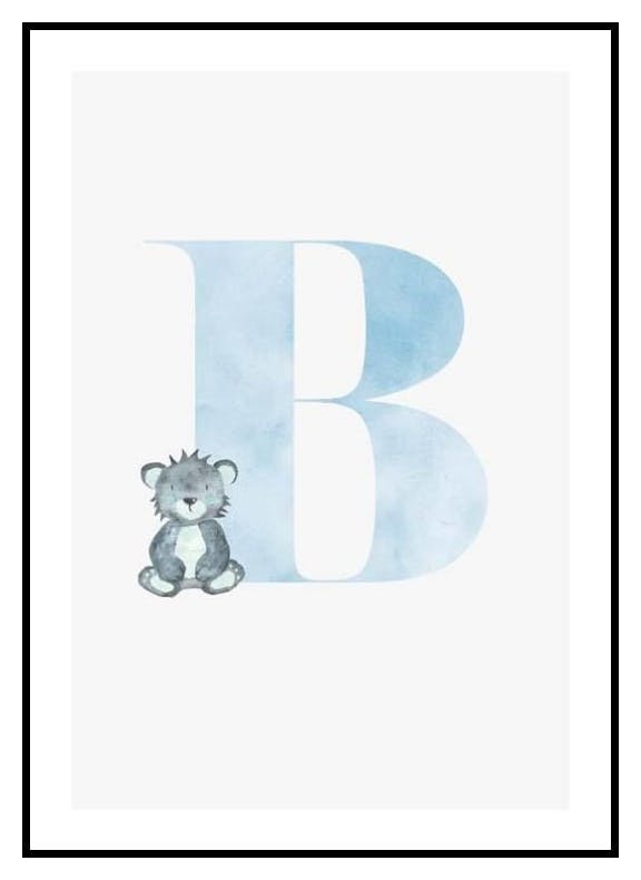 Alfabet B Plakat (21x30 cm) - Poster Store
