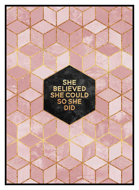 She Believed She Could Poster (50x70 cm) - Poster Store