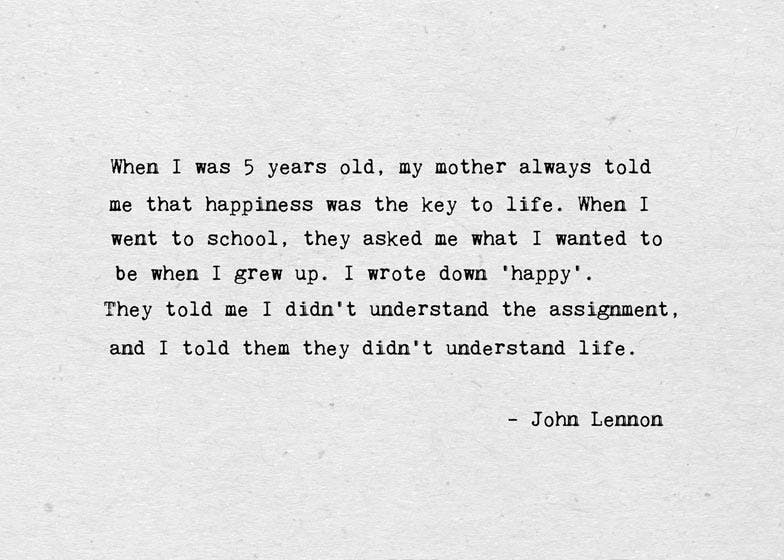 لوحة جون لينون عن السعادة 0