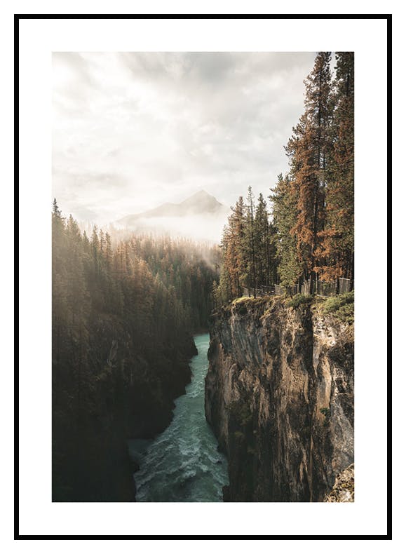 Solopgang over Flod Plakat (21x30 cm) - Poster Store