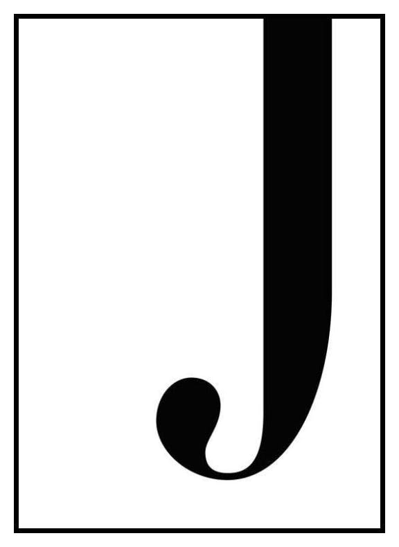 Litera J Plakat (50x70 cm) - Poster Store