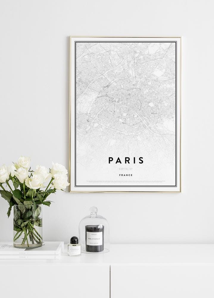 Map of Paris Poster (30x40 cm) - Poster Store