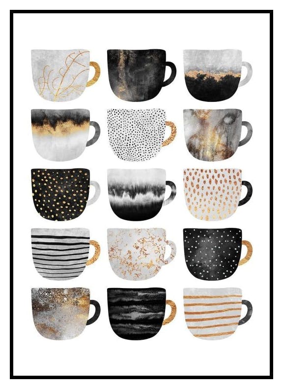 Elisabeth Fredriksson - Coffee Cups Plakater (21x30 cm) - Poster Store