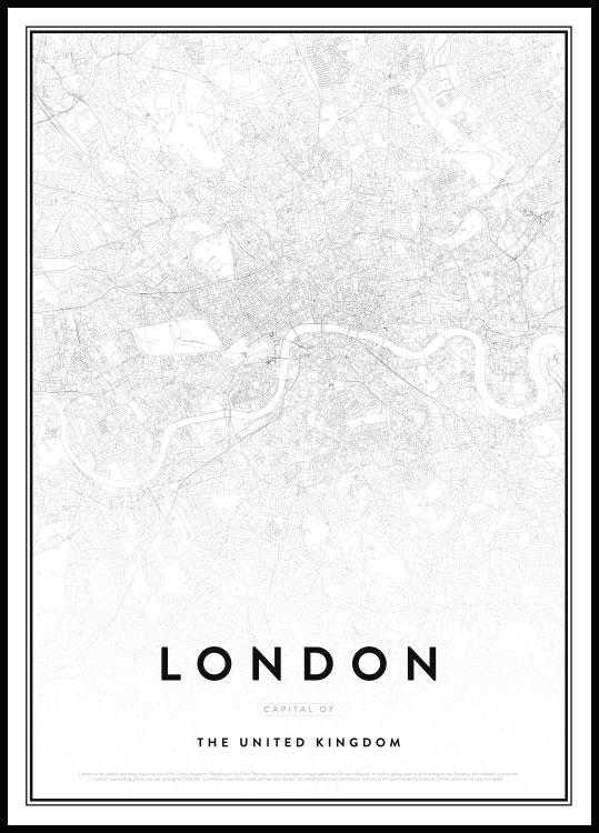 botsing Architectuur Teleurstelling Map of London Poster - London Map Print