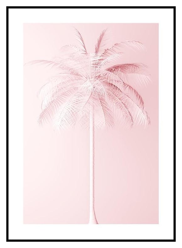Pink Palm Poster (21x30 cm) - Poster Store
