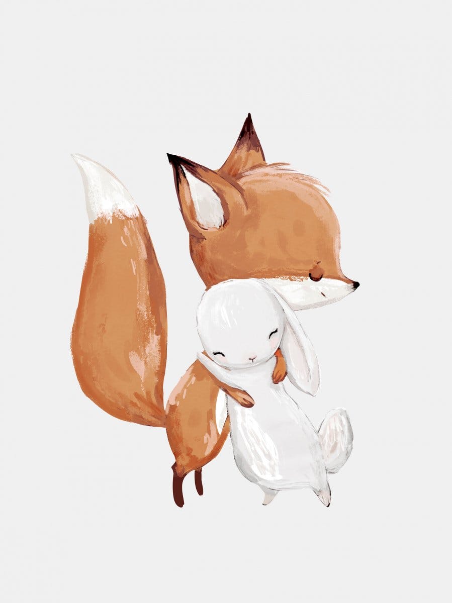 Fox and Rabbit Poster 0
