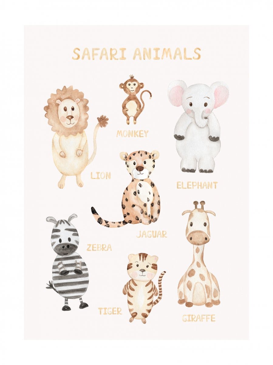 Safarin Eläimet Juliste 0