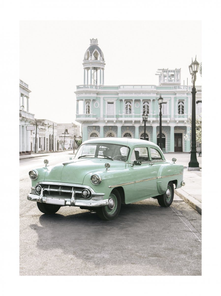 Vintage auto na Kubě Plakát 0