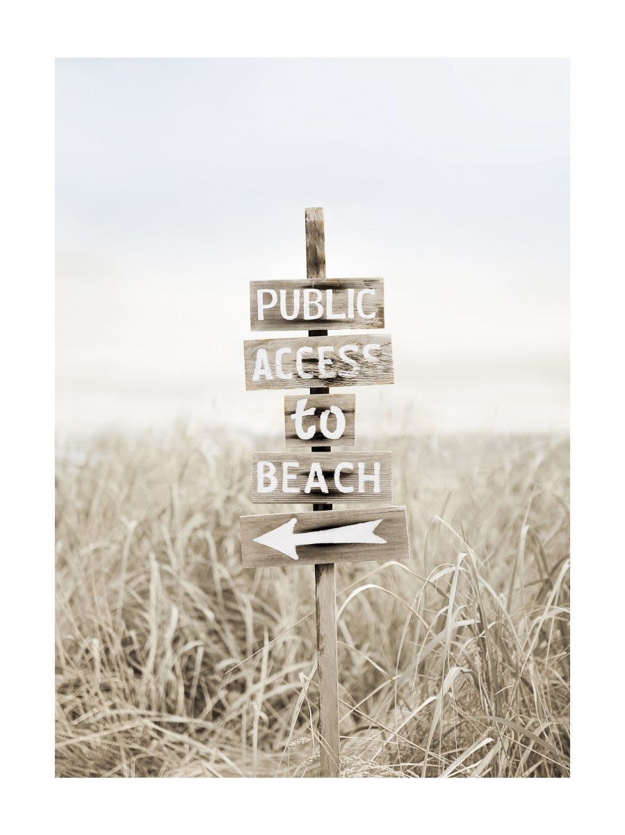Cartello Spiaggia Poster 0