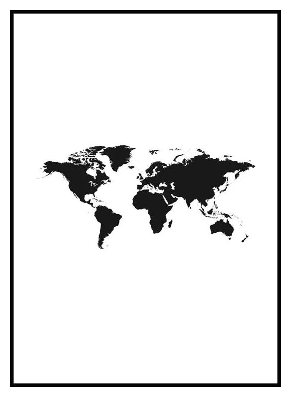 Weltkarte Poster (13x18 cm) - Poster Store