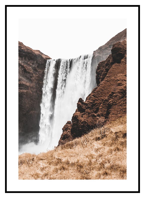Skogafoss Waterval Poster (30x40 cm) - Poster Store