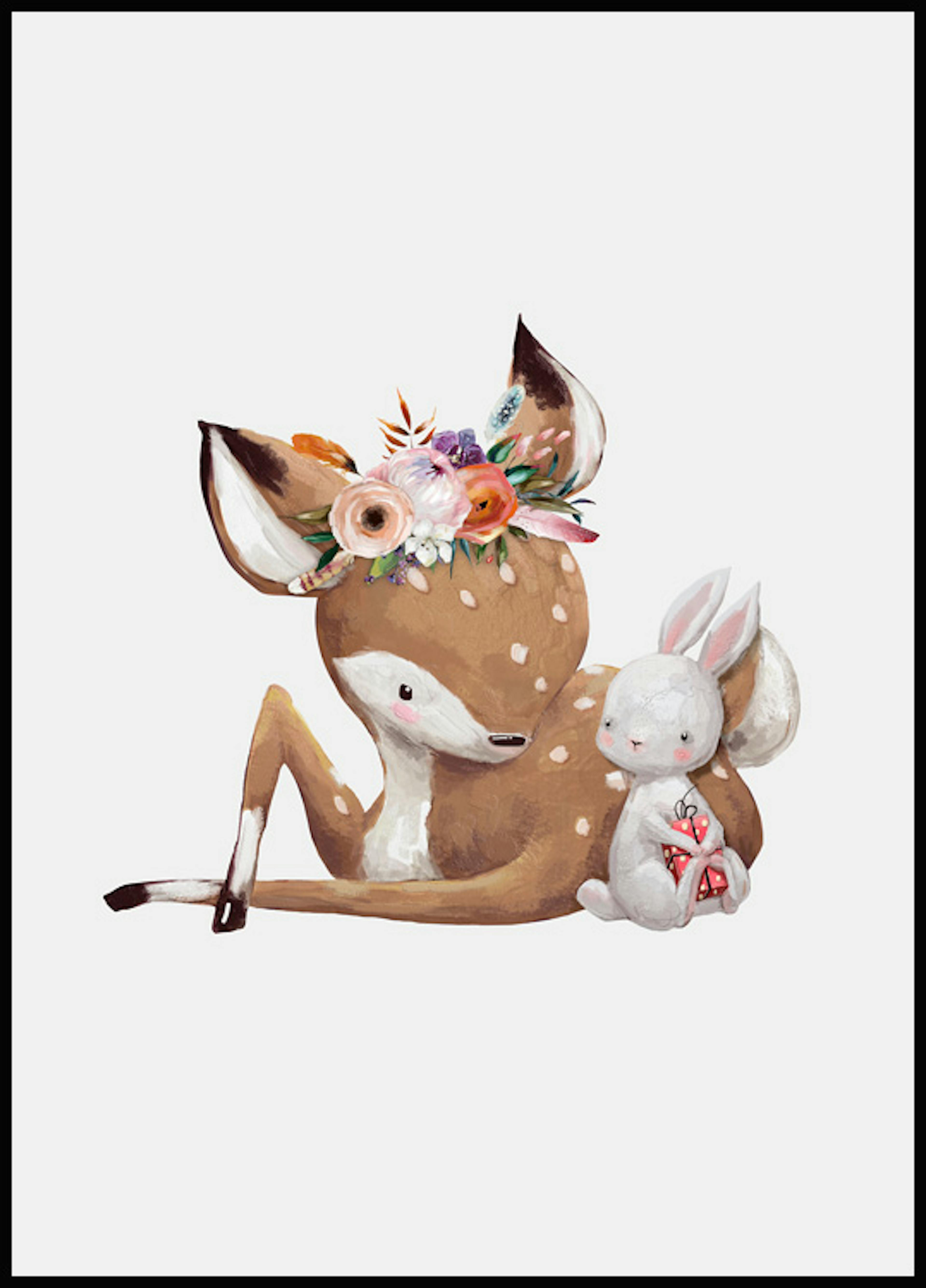 小鹿とウサギ ポスター 0