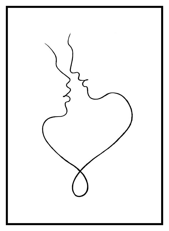 Plakat Almost Kiss (30x40 cm) - Poster Store