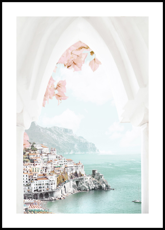 Porte Fleurs Roses Poster - Affiches de Santorin