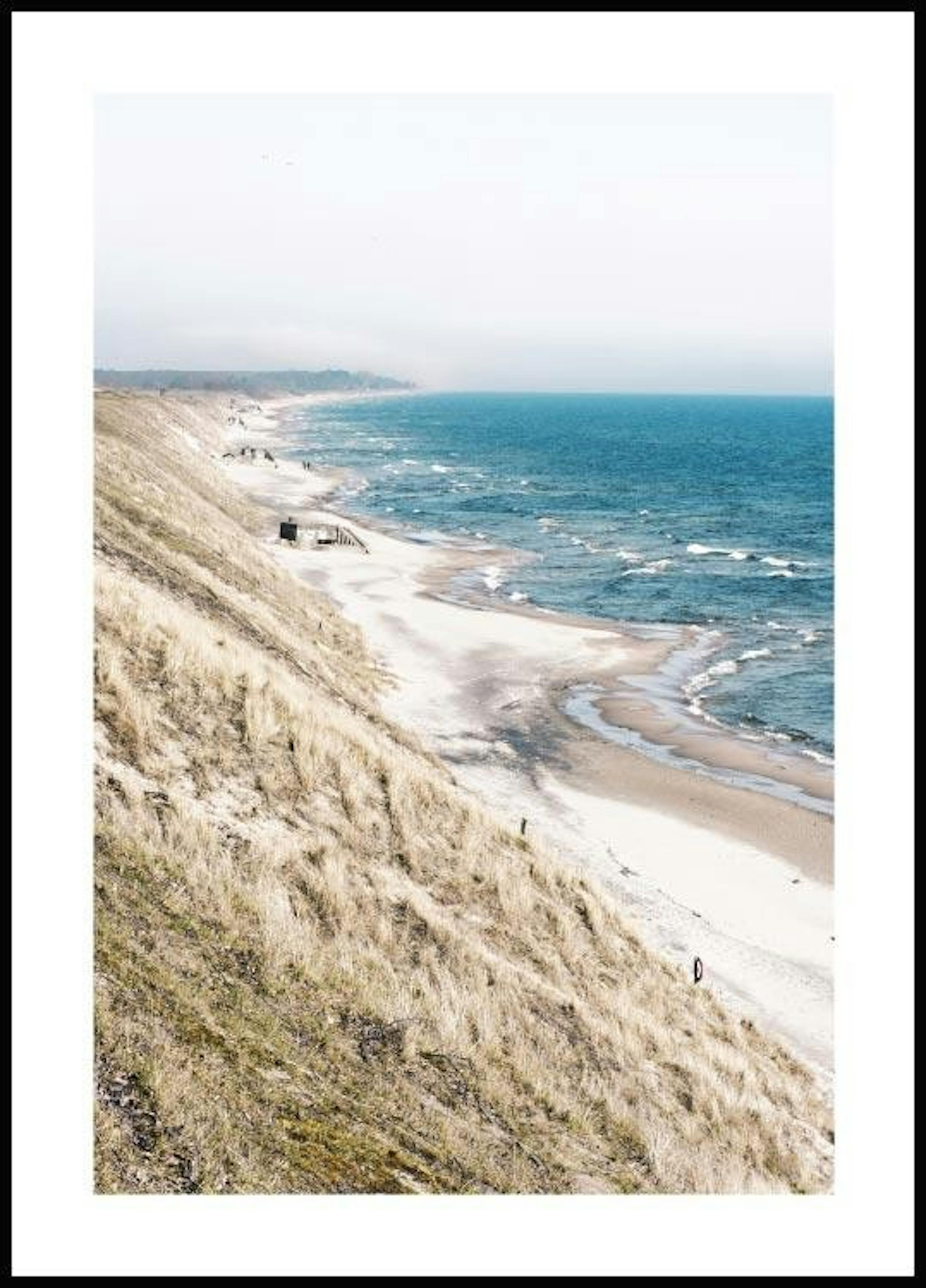 잔잔한 해변가 풍경 포스터 0