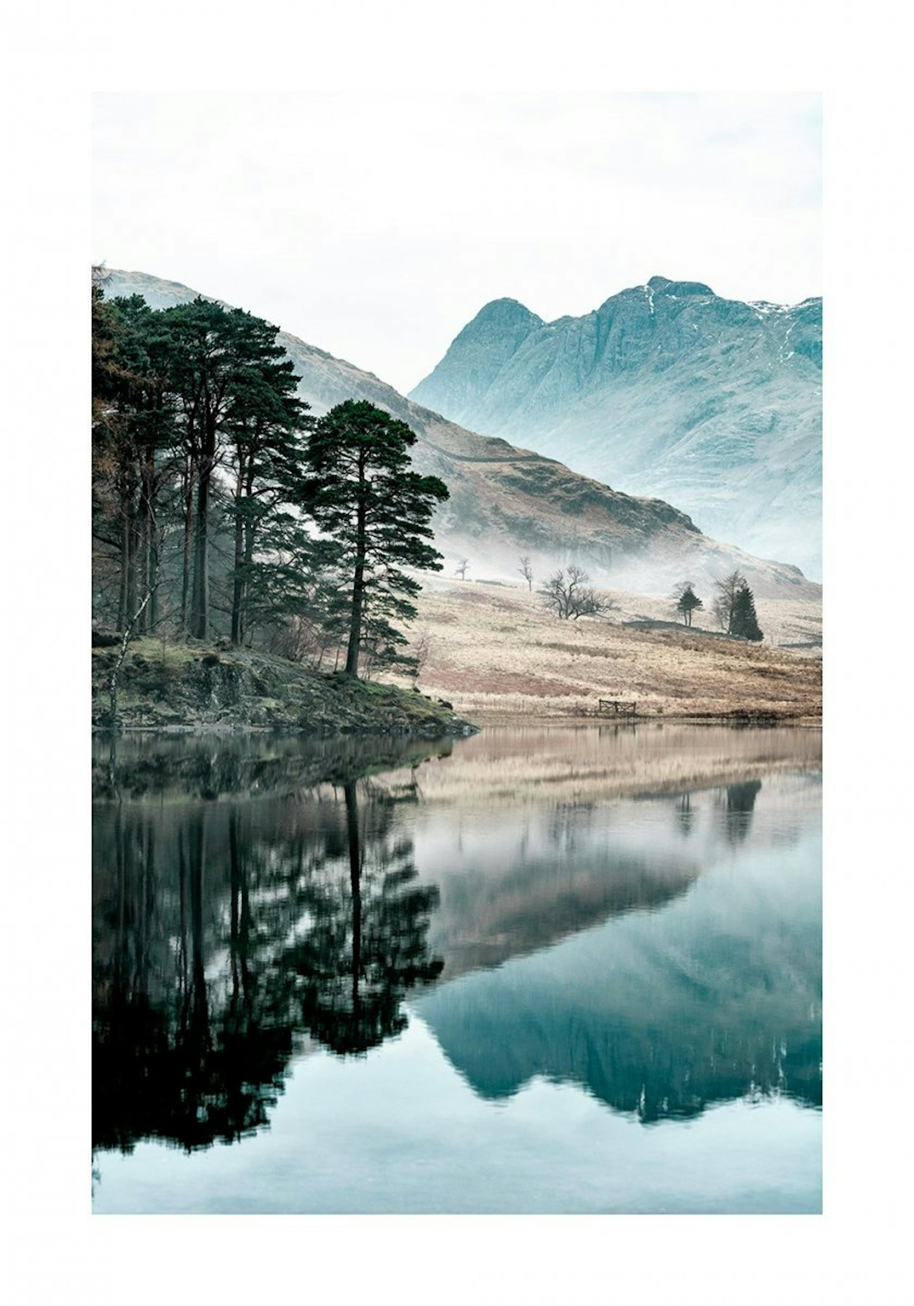 Trees by the lake Poster 0