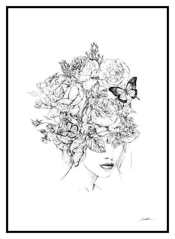 Flower Head. Affiche (30x40 cm) - Poster Store