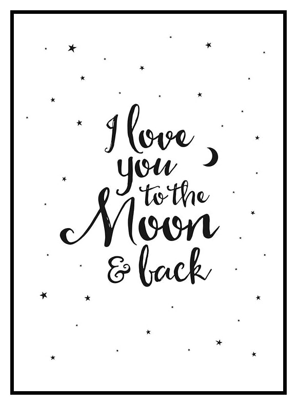 To the Moon Affiche (30x40 cm) - Poster Store