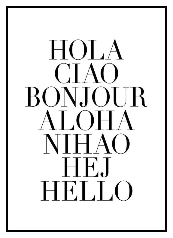 Comment Dire Bonjour Poster (30x40 cm) - Poster Store