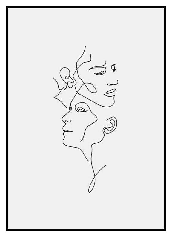 Faces No3 Poster (21x30 cm) - Poster Store