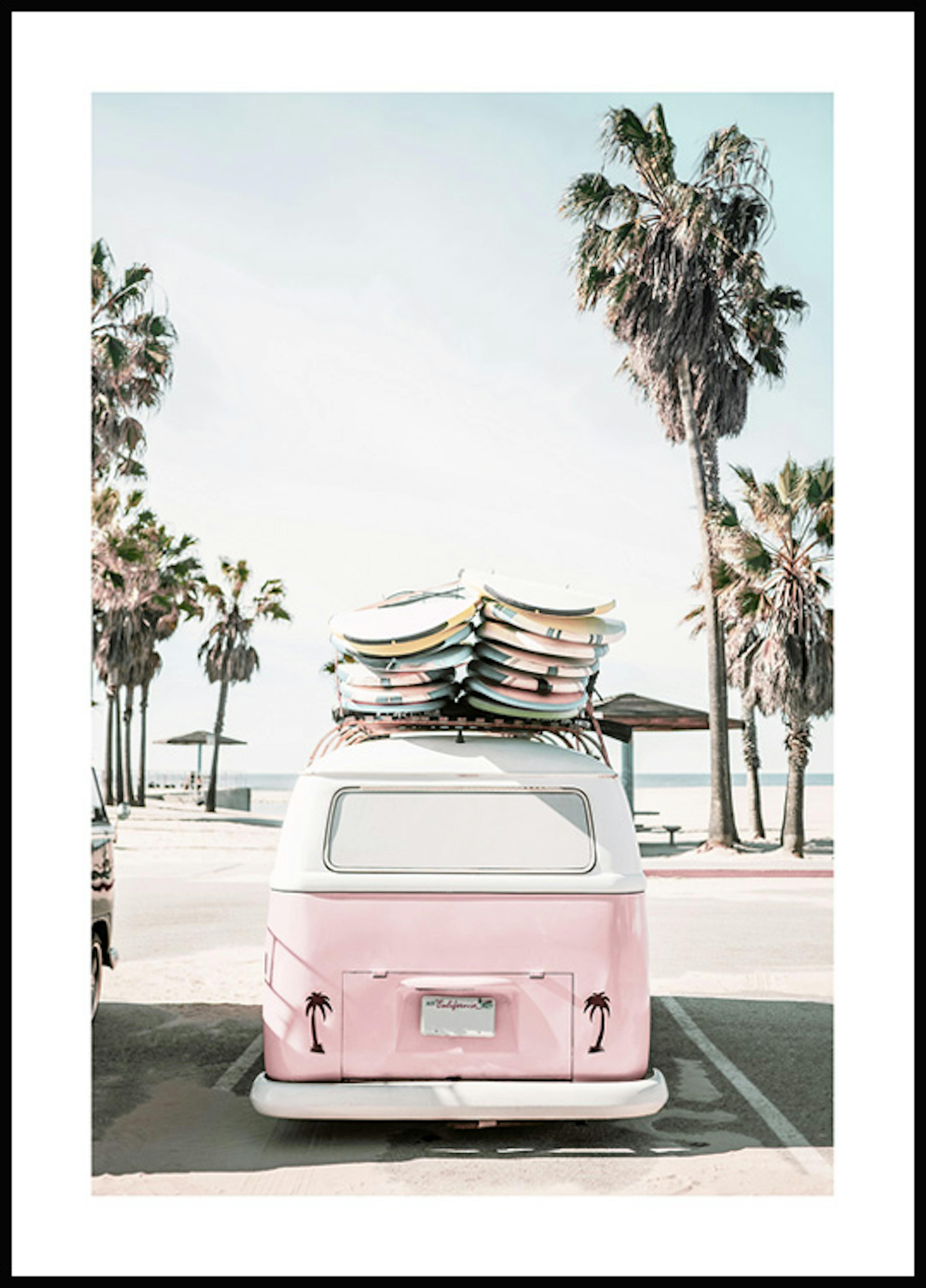 Kalifornien Surf Bus Poster 0