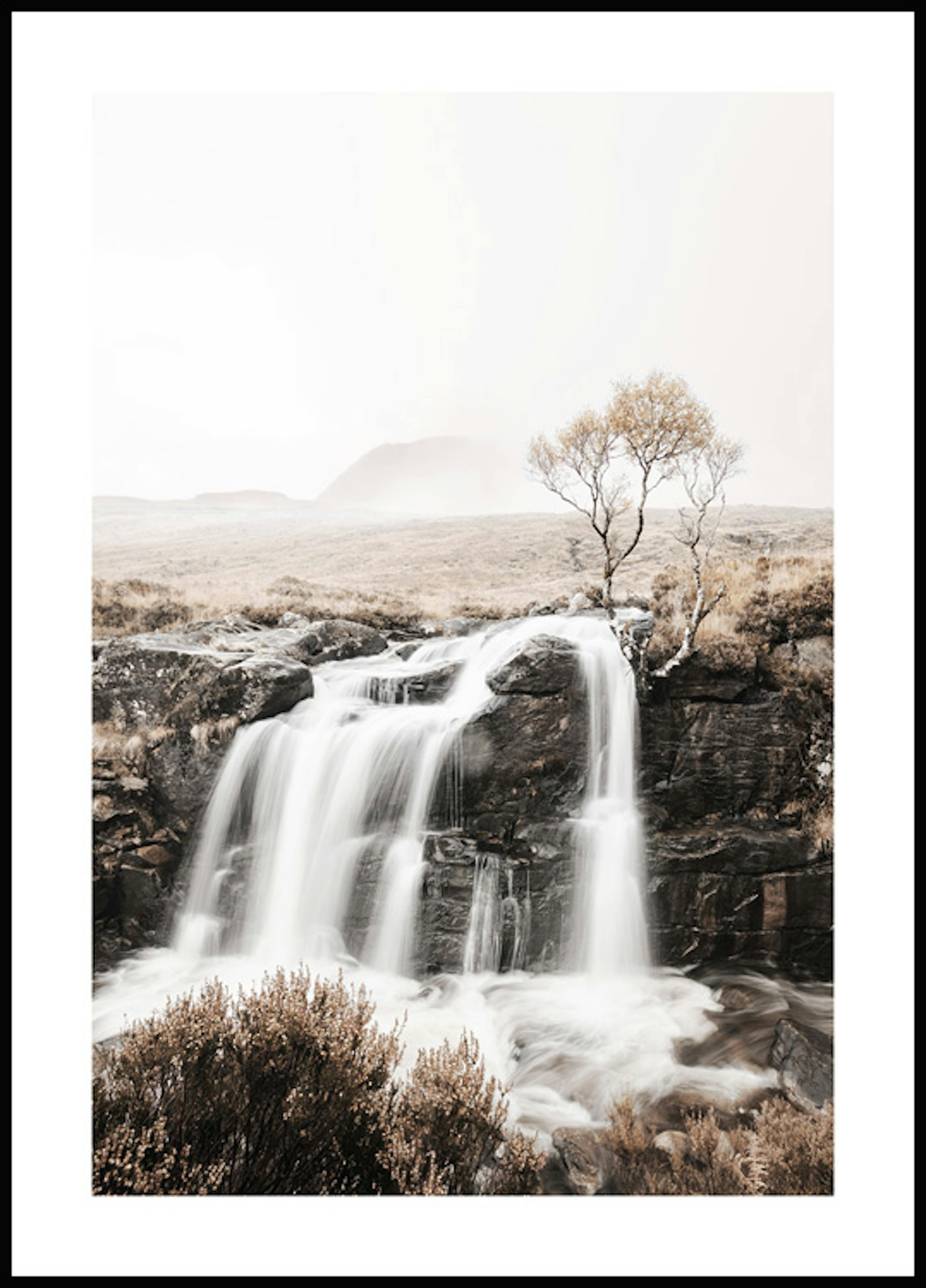 Schottisches Hochland Wasserfall Poster 0