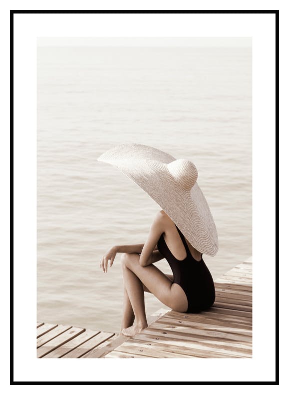 Frau am Steg Poster (30x40 cm) - Poster Store