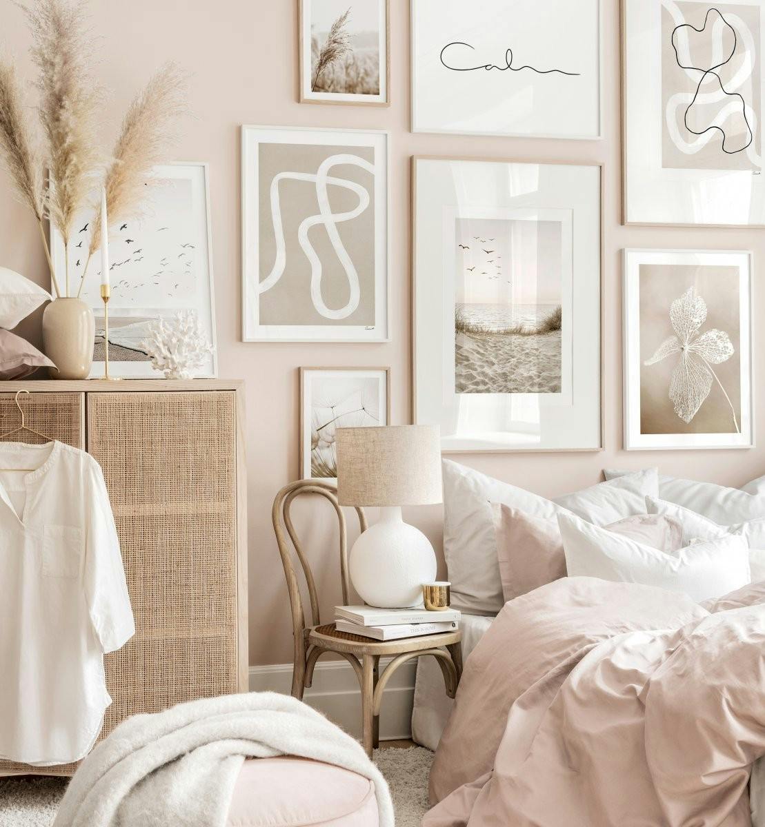 Beige accents gallery wall nature posters art prints online beige wall decor (ONE SIZE) - Poster Store