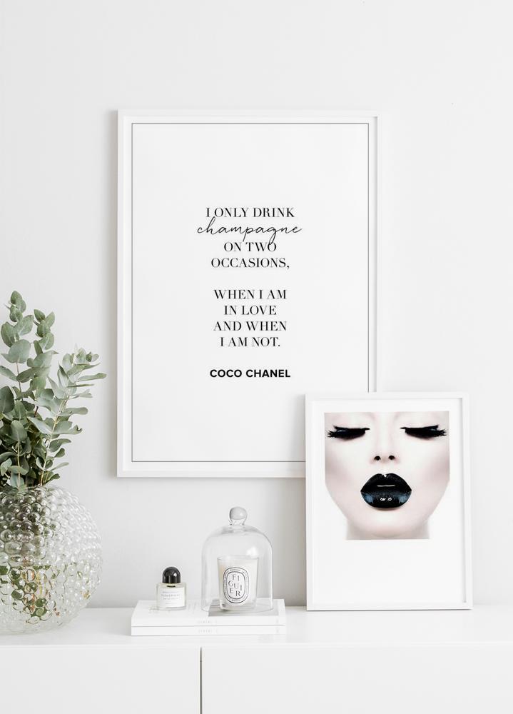 Champagne Coco Chanel Poster