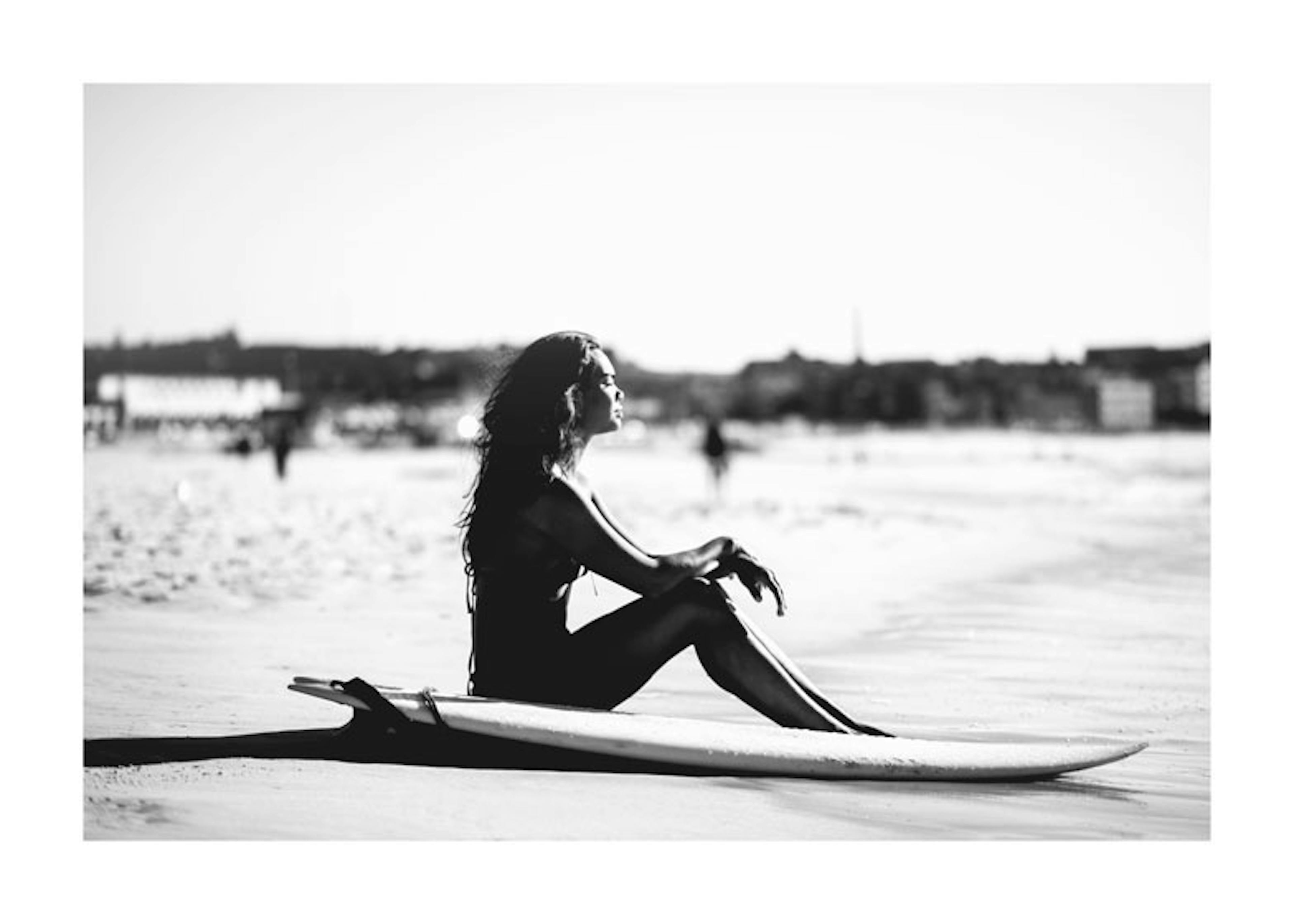Surfer on the Beach Poster 0
