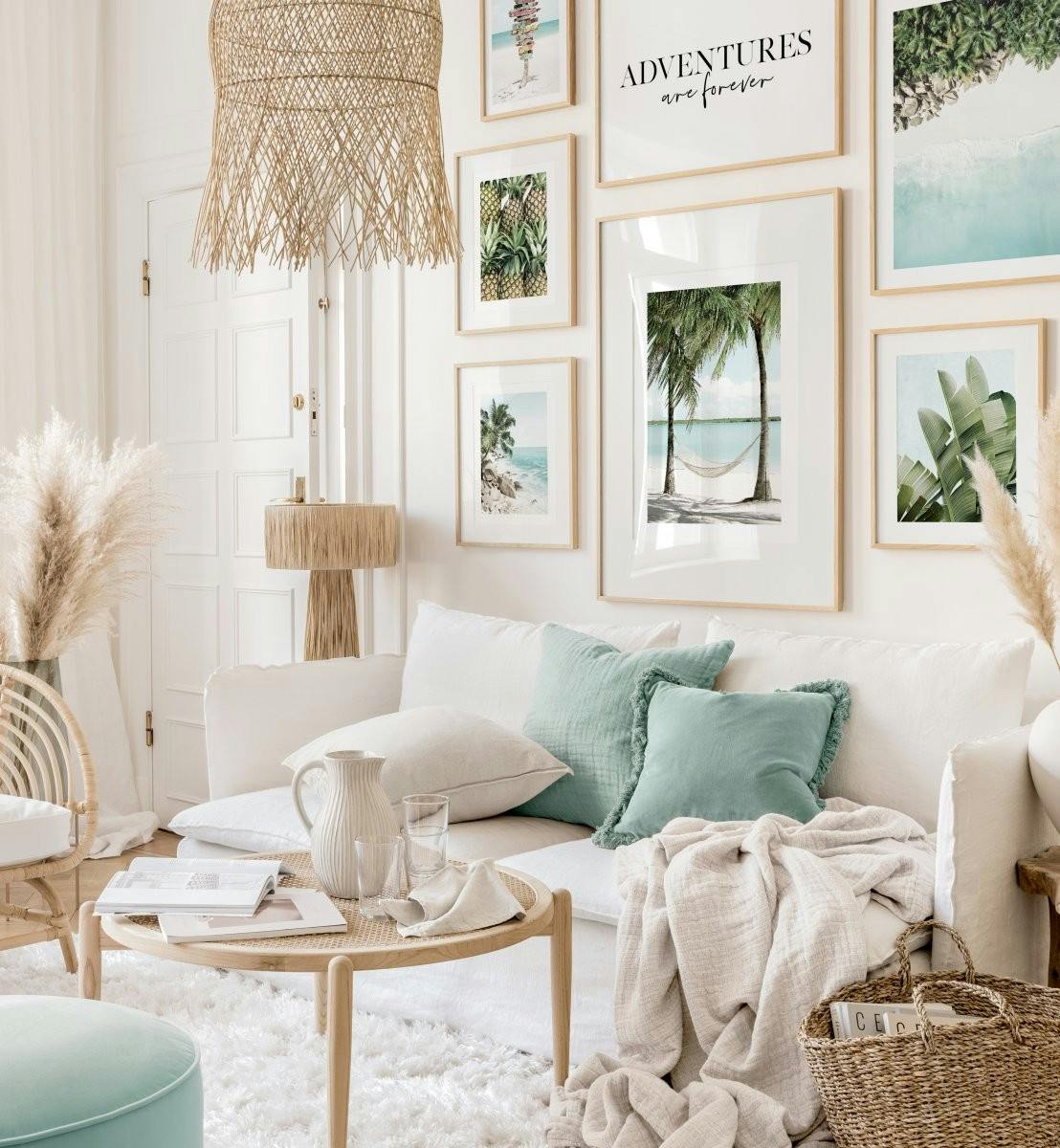 Tropisk Paradis tavelvägg Karibien posters Palm posters (ONE SIZE) - Poster Store