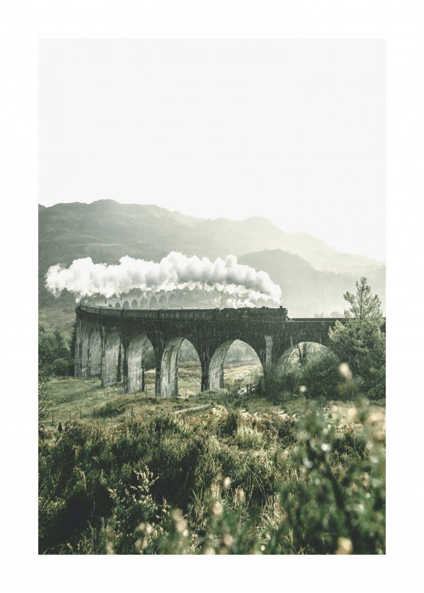 لوحة لصورة قطار اسكتلندا 0