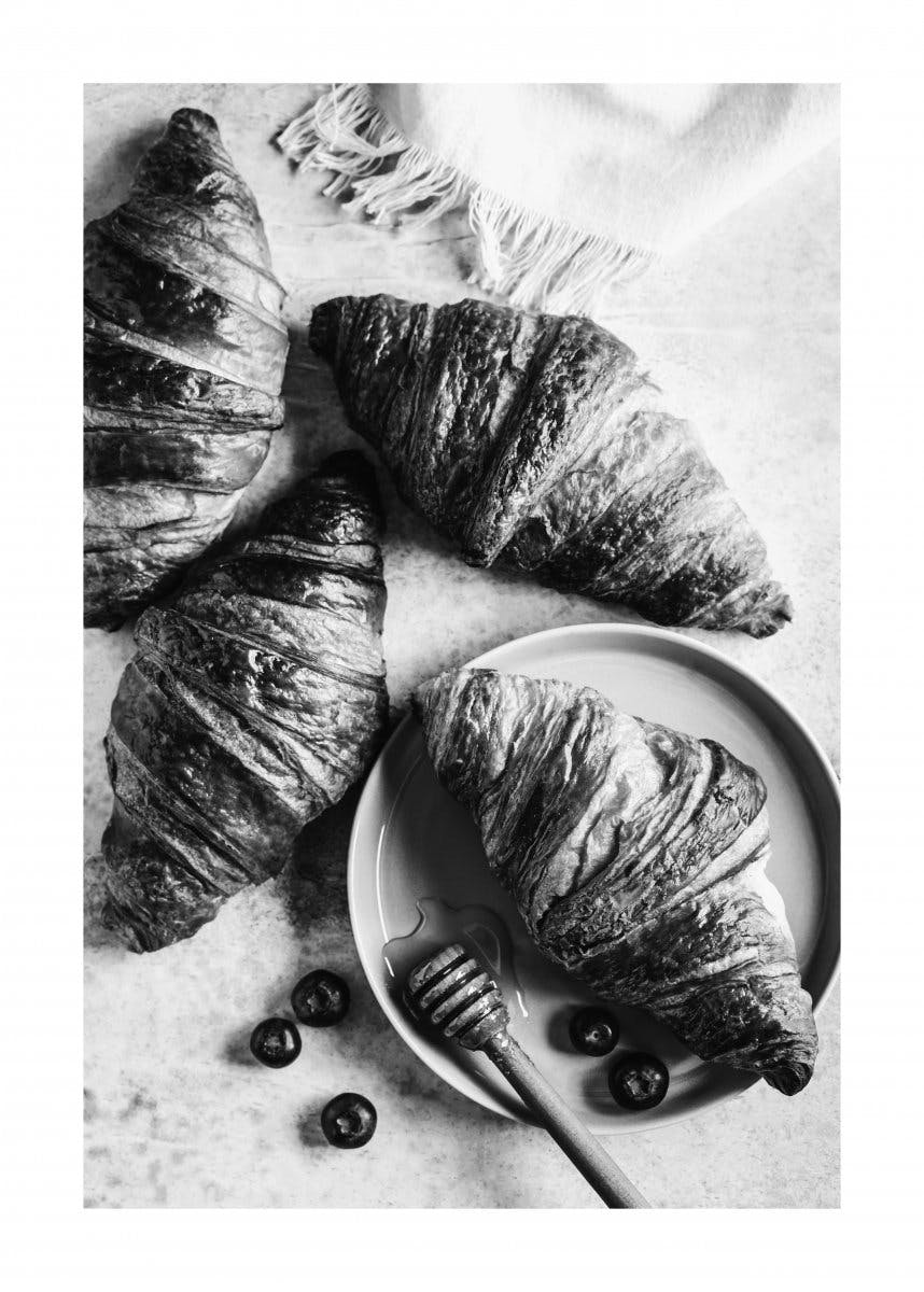 Französische Croissants Poster 0