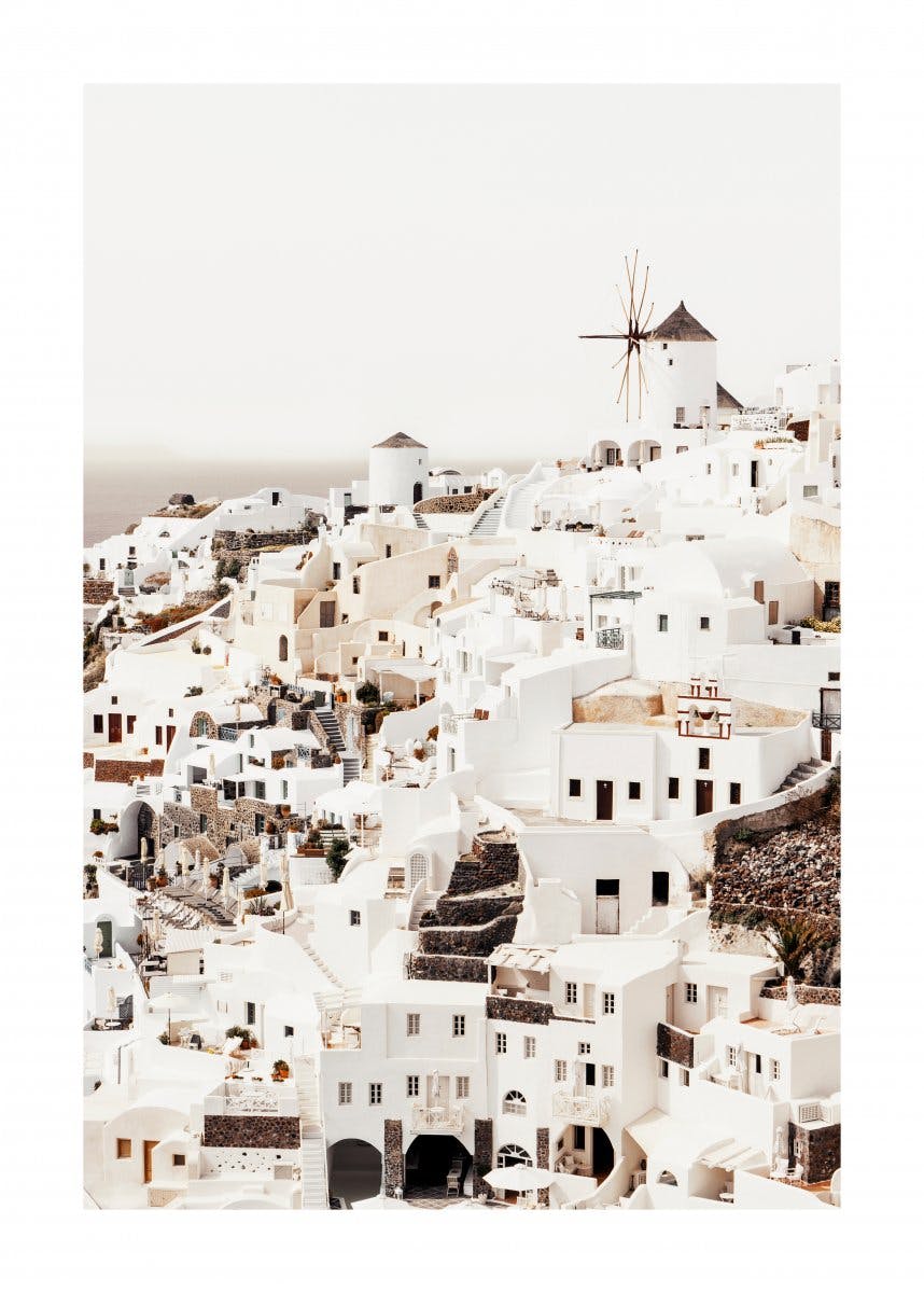 Santorini Dorf Poster 0