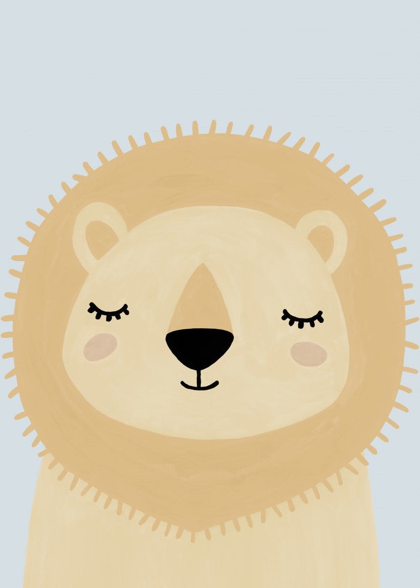Cute Lion Poster 0
