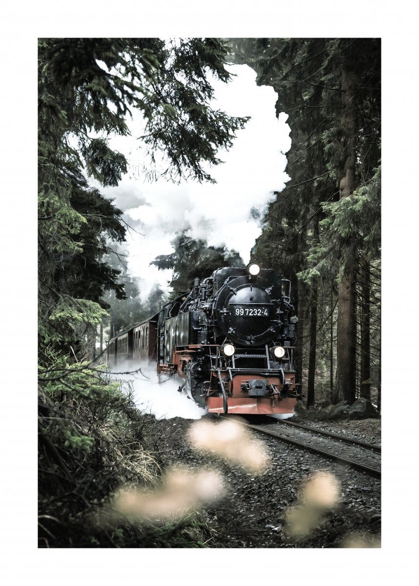 幻想的な蒸気機関車 ポスター 0