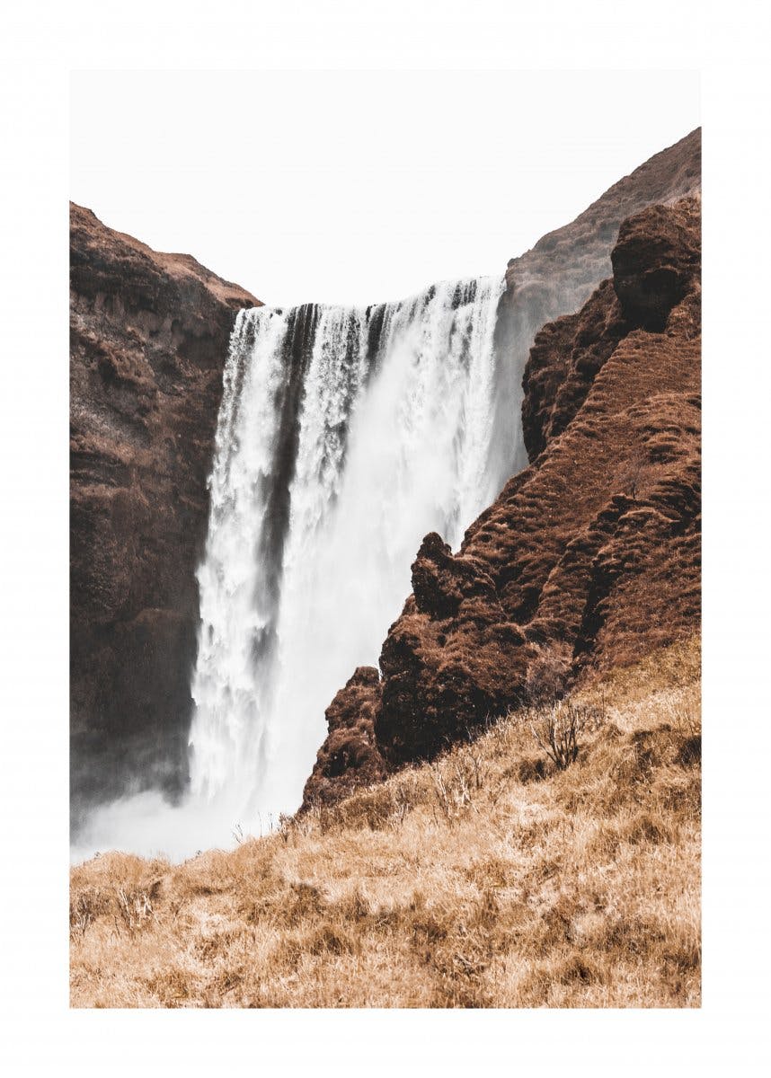 アイスランドの滝 ポスター 0