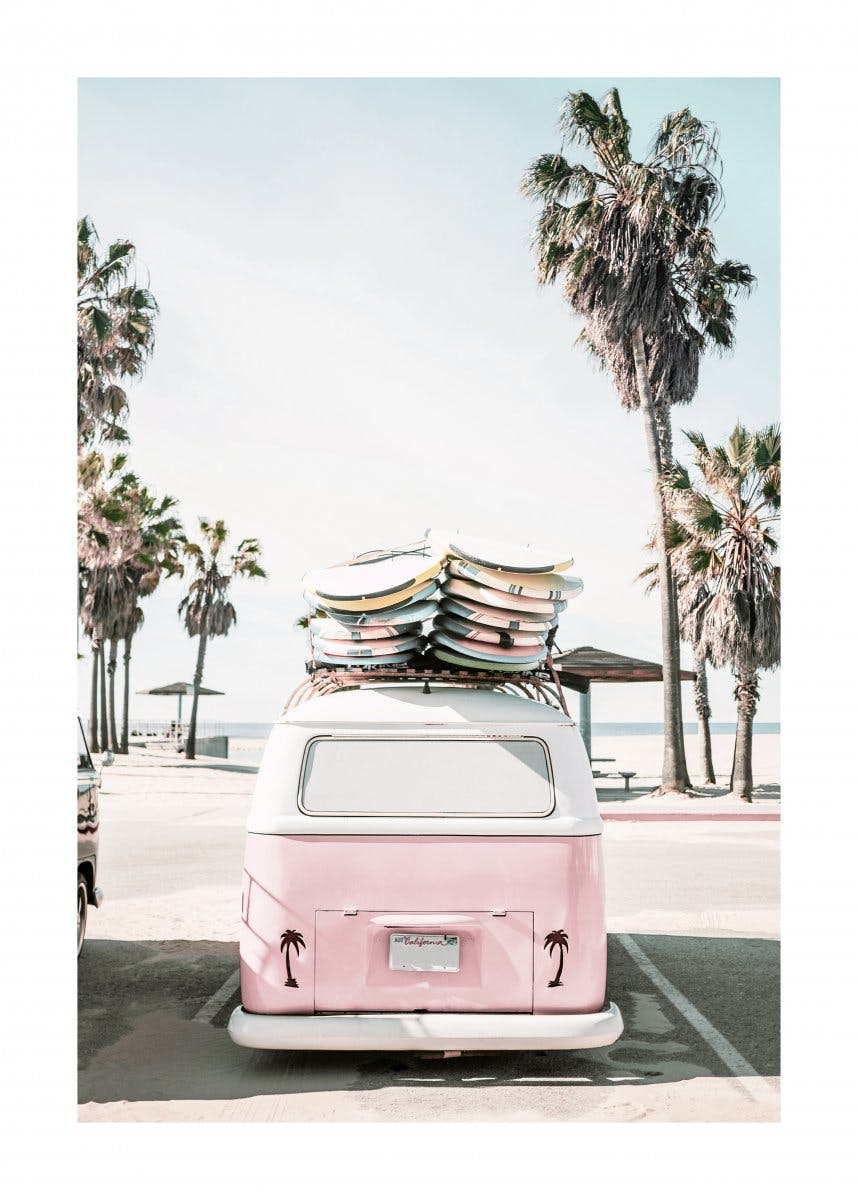 Kaliforniai szörf furgon poszter 0