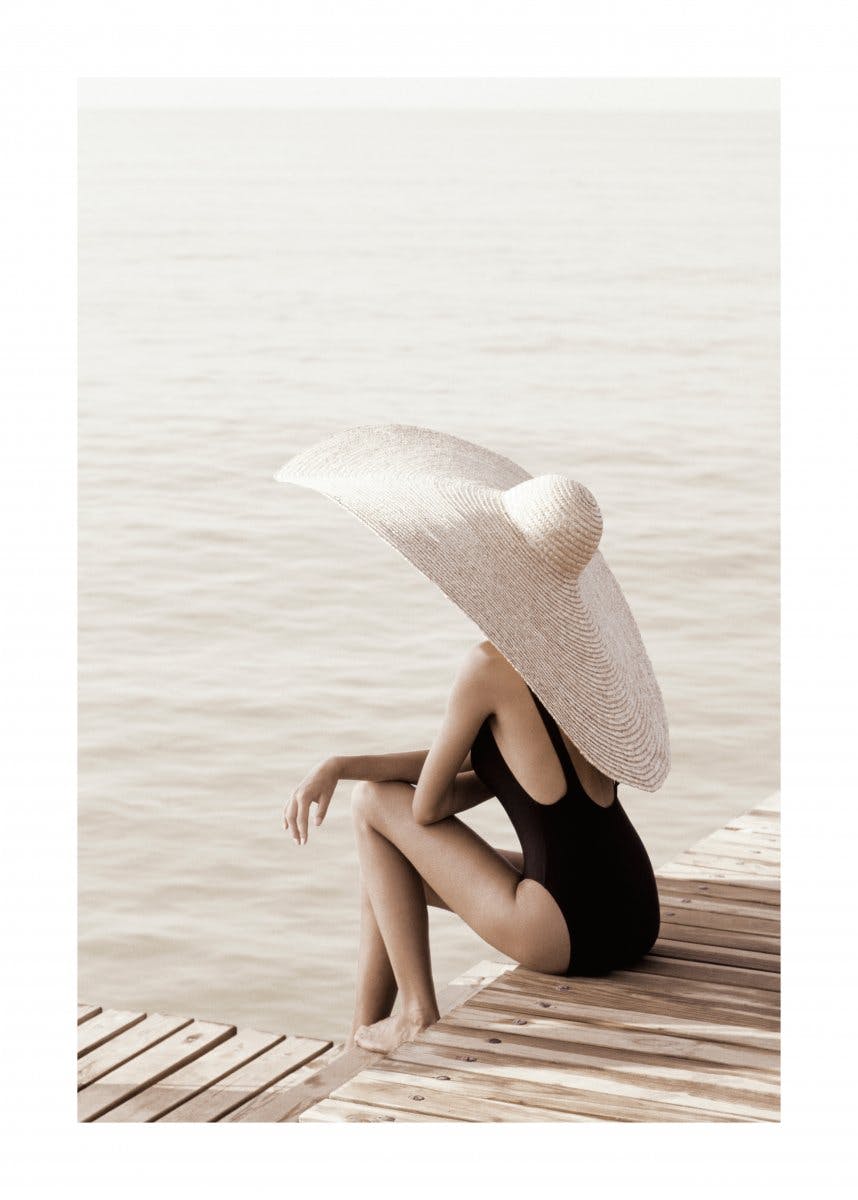 Woman on Jetty Poster 0