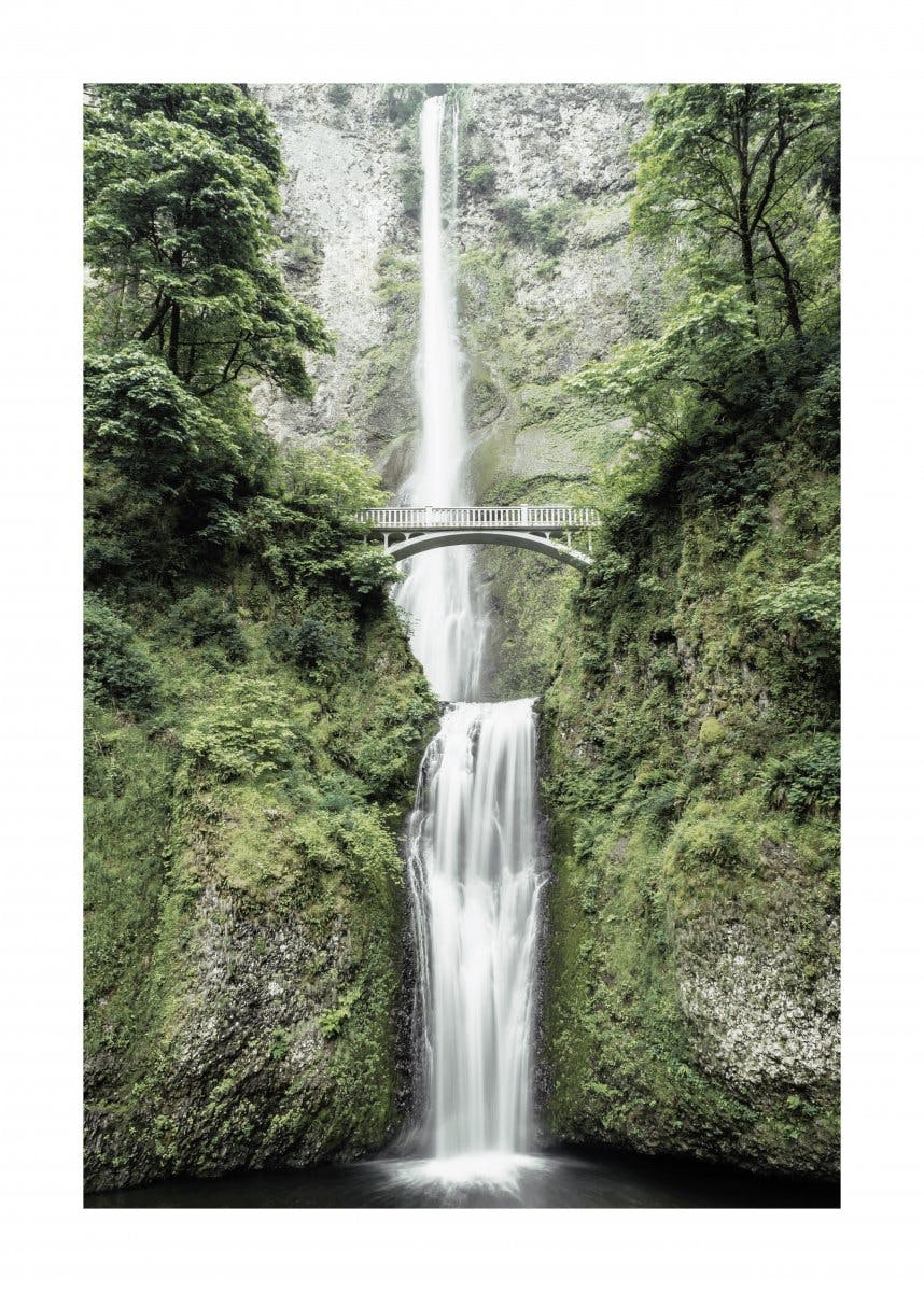 Wasserfall Brücke Poster 0