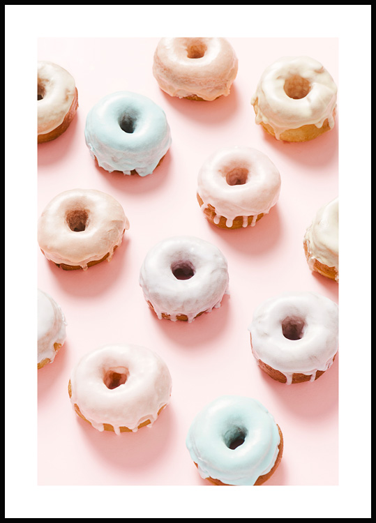 Doughnuts i Pastel Plakat – farverige