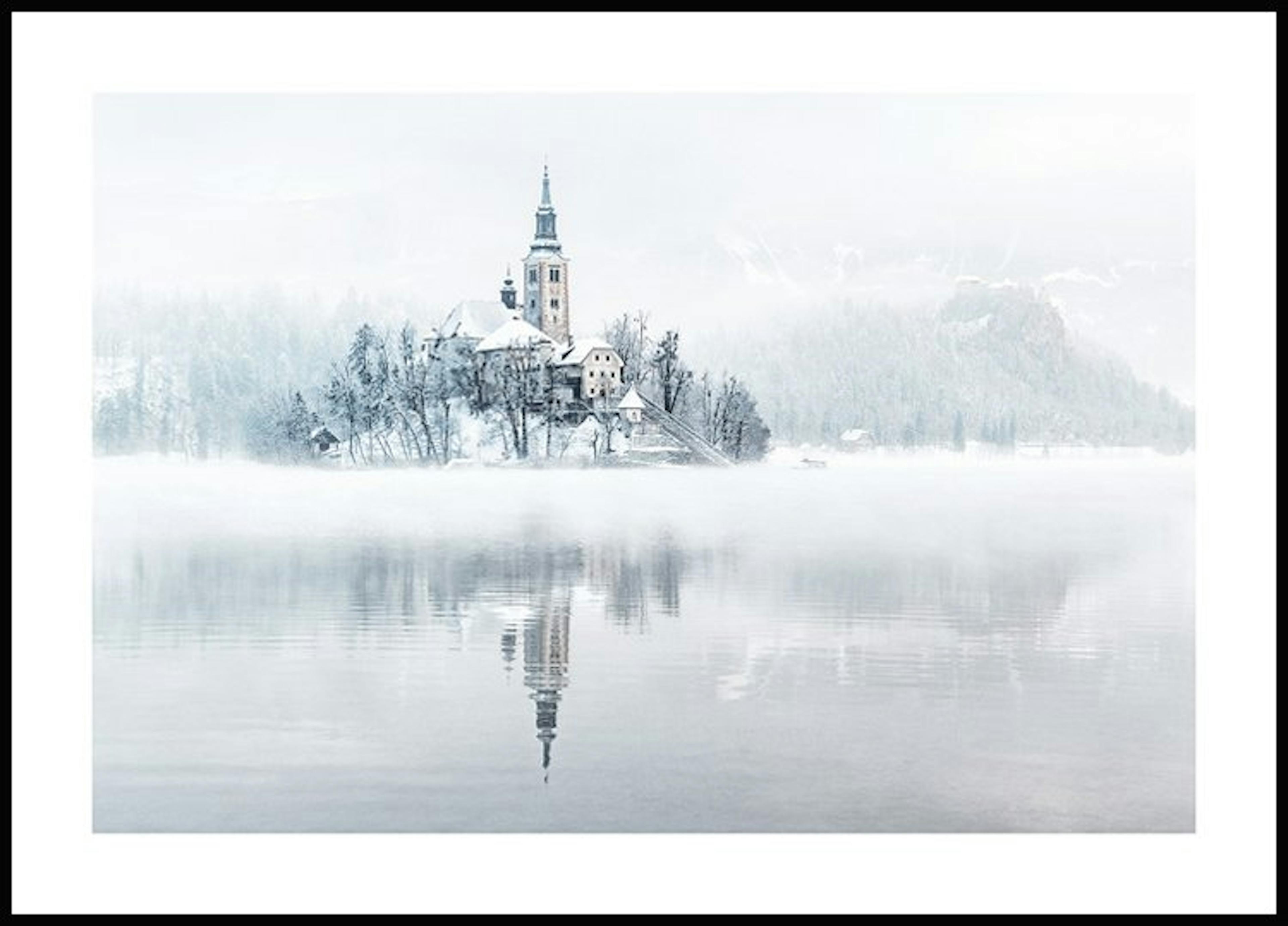 Winter bij Lake Bled Poster 0