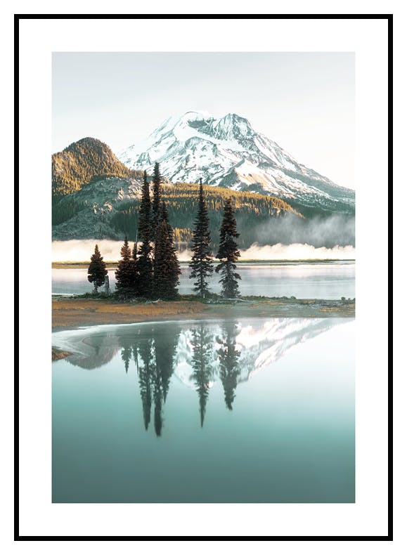 Reflected Morning Mist Poster (50x70 cm) - Poster Store