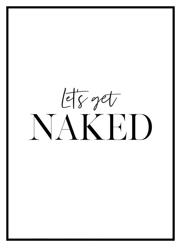 Plakat Let's Get Naked (21x30 cm) - Poster Store