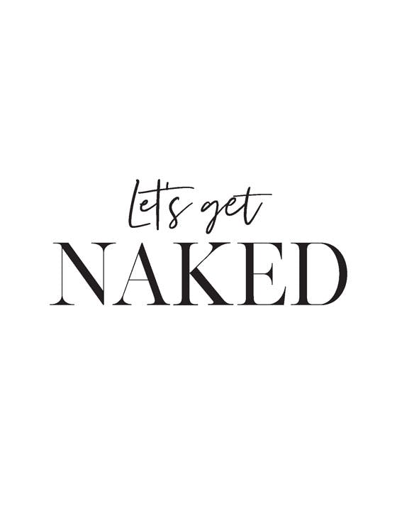 Let's Get Naked Juliste 0