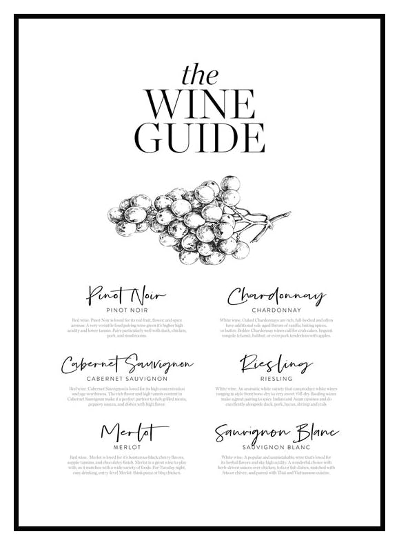 Wine Guide Poster (21x30 cm) - Poster Store