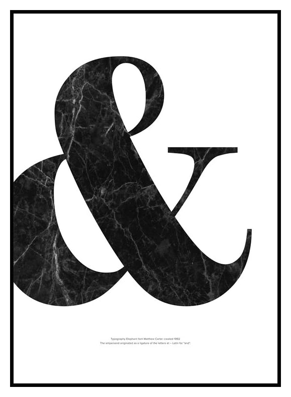 Ampersand & Marble Poster (30x40 cm) - Poster Store