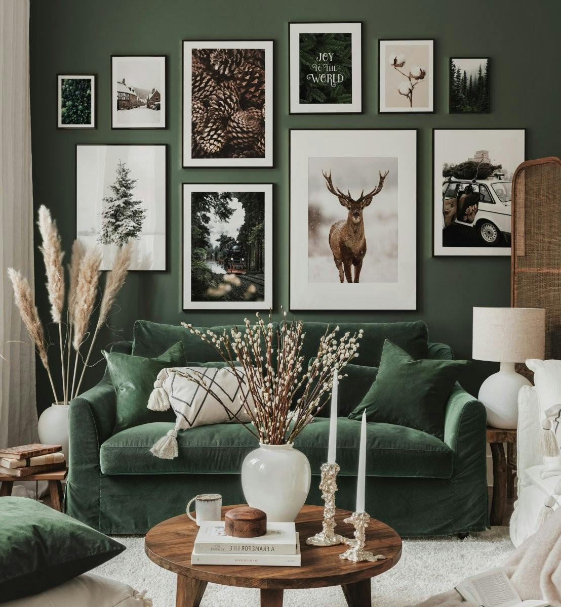 Białe i brązowe świąteczne fotografie do salonu lub sypialni (ONE SIZE) - Poster Store