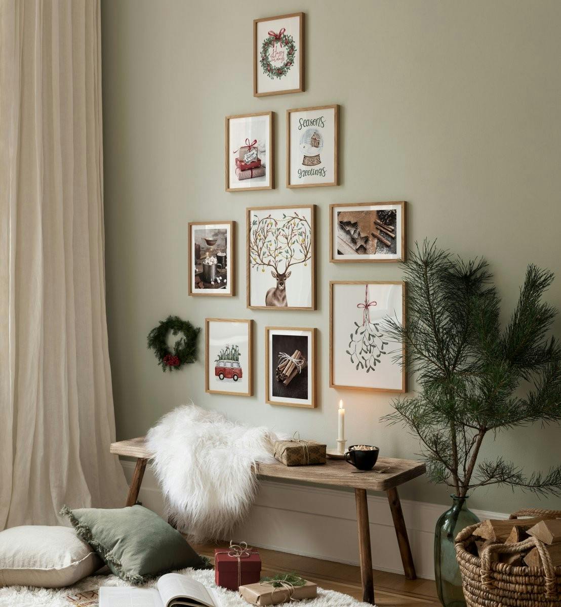 Affiches de Noël et poster d'illustrations pour le salon et l'entrée (ONE SIZE) - Poster Store